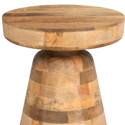 18" Natural Solid Wood Round End Table