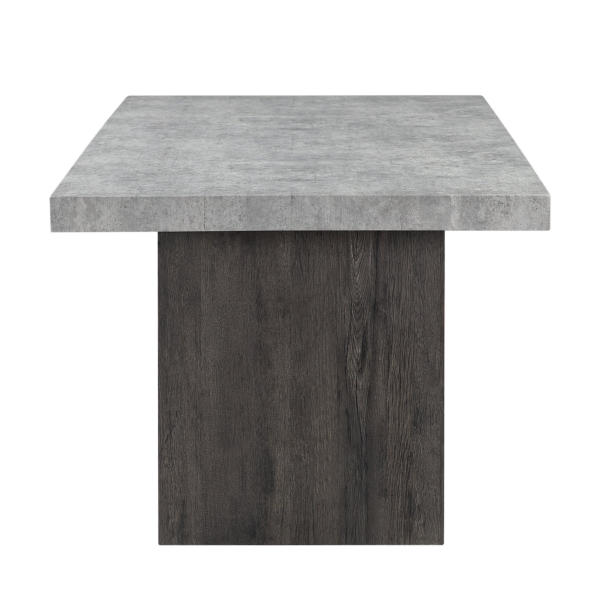 78" Gray Wood Double Pedestal Base Dining Table