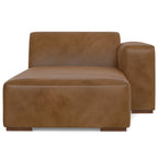 44" Brown Leather Arm Chair