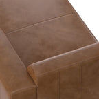 44" Brown Leather Arm Chair