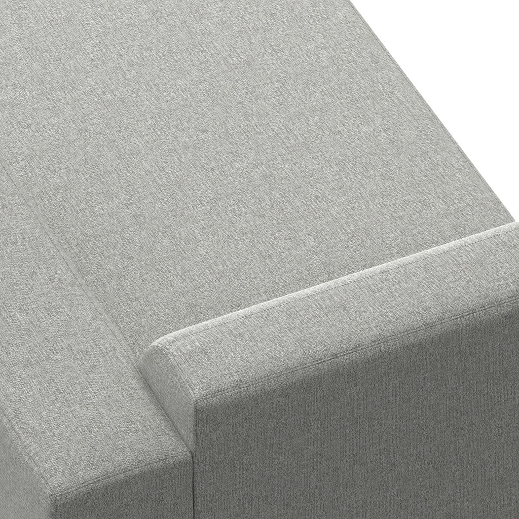 44" Gray and Brown Fabric Arm Chair