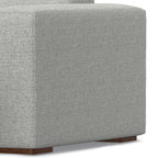 44" Gray and Brown Fabric Arm Chair