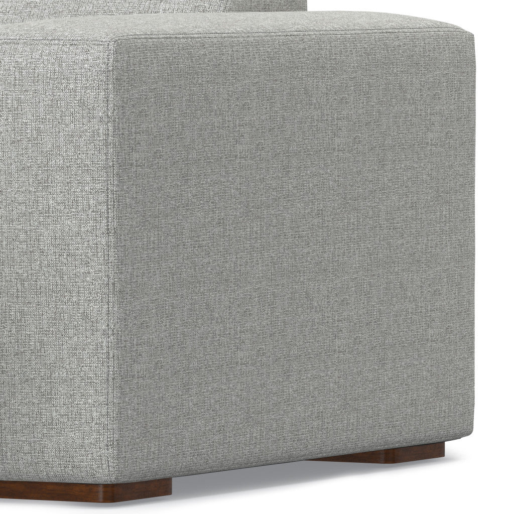 44" Gray and Brown Fabric Arm Chair