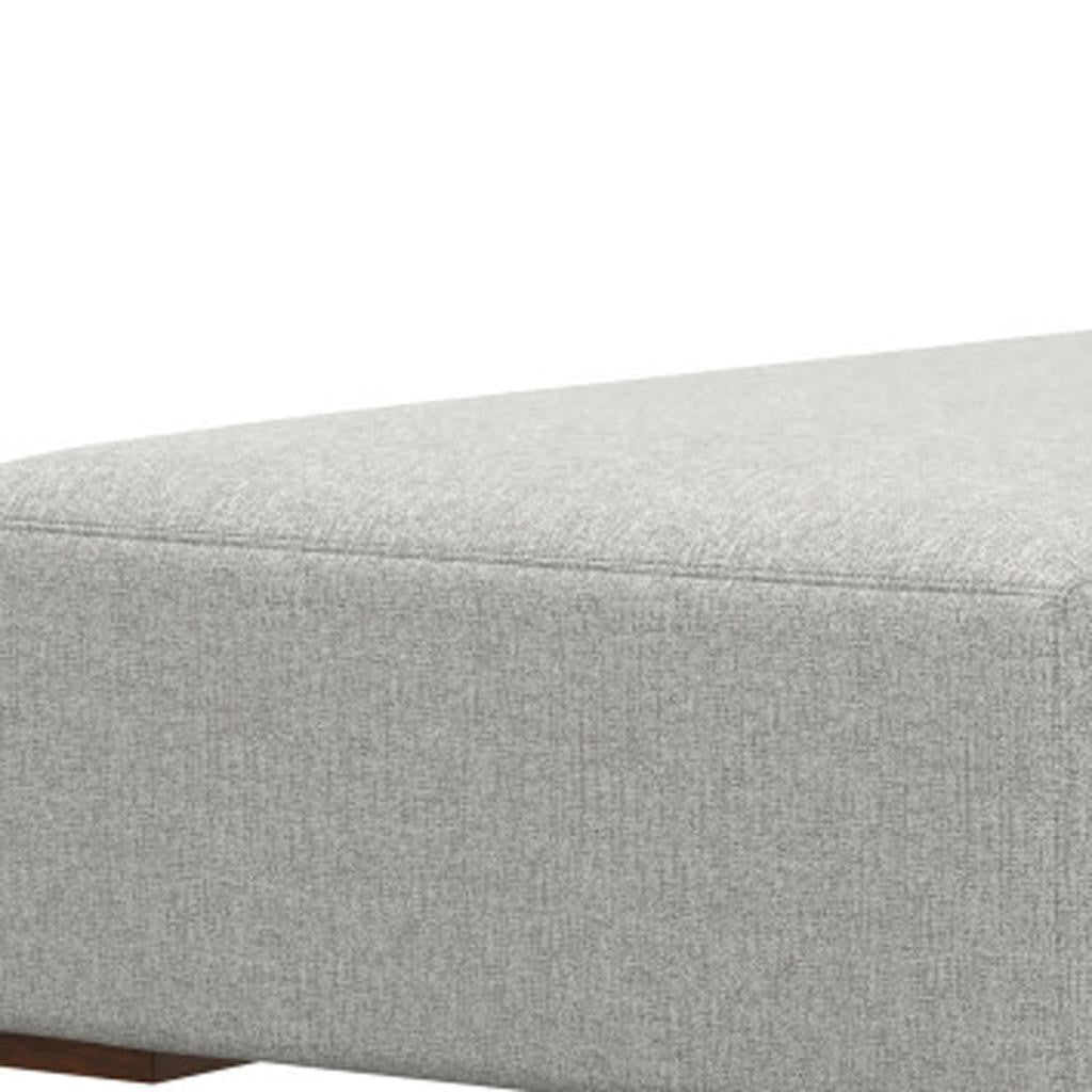 44" Gray and Brown Fabric Arm Chair