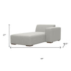 44" Gray and Brown Fabric Arm Chair