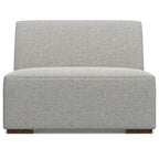 34" Gray and Brown Fabric Arm Chair