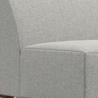 34" Gray and Brown Fabric Arm Chair