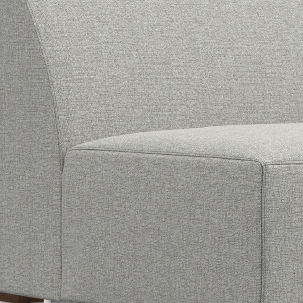 34" Gray and Brown Fabric Arm Chair