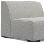 34" Gray and Brown Fabric Arm Chair