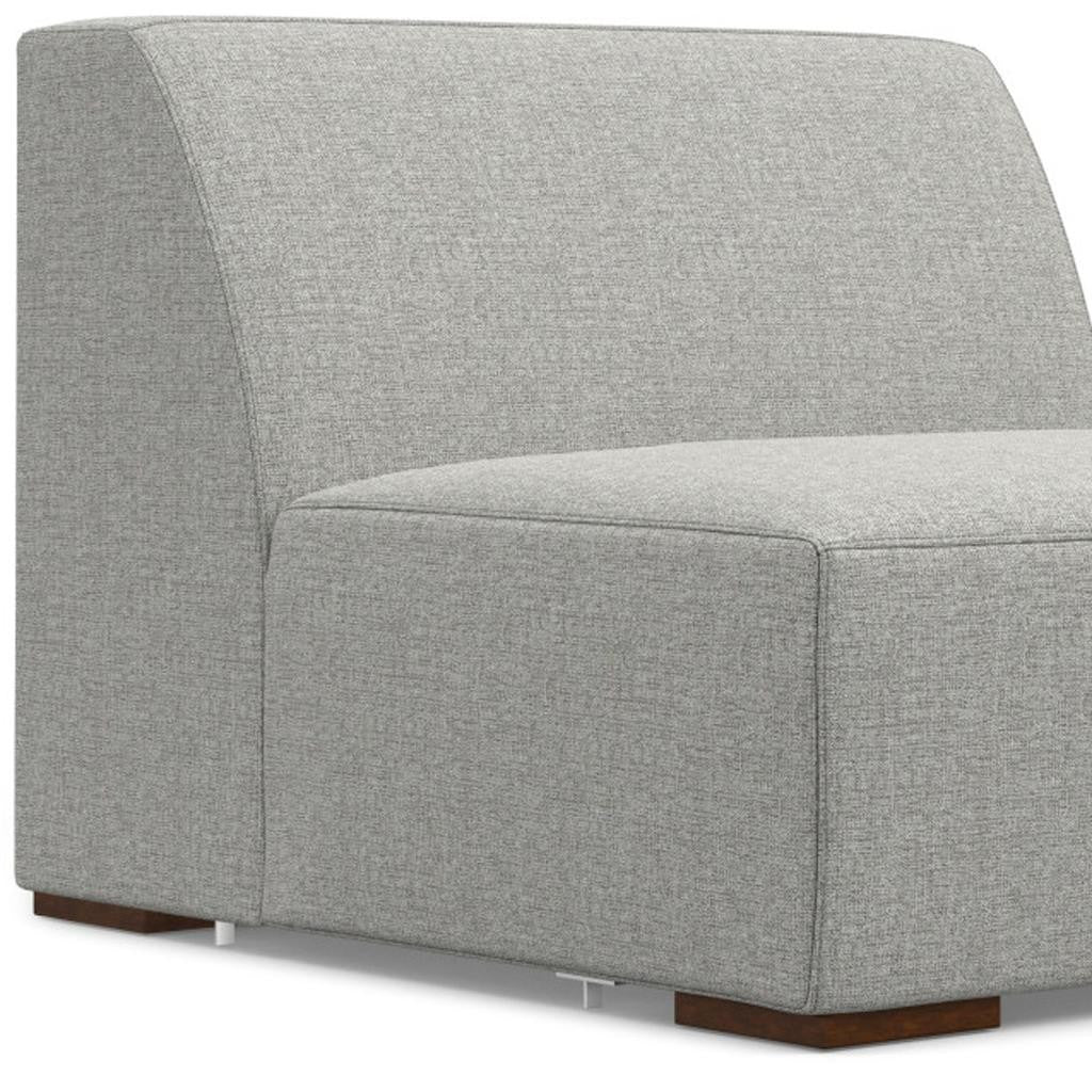 34" Gray and Brown Fabric Arm Chair