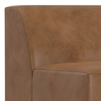 34" Brown Leather Arm Chair