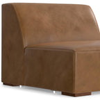 34" Brown Leather Arm Chair