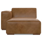 44" Brown Leather Arm Chair