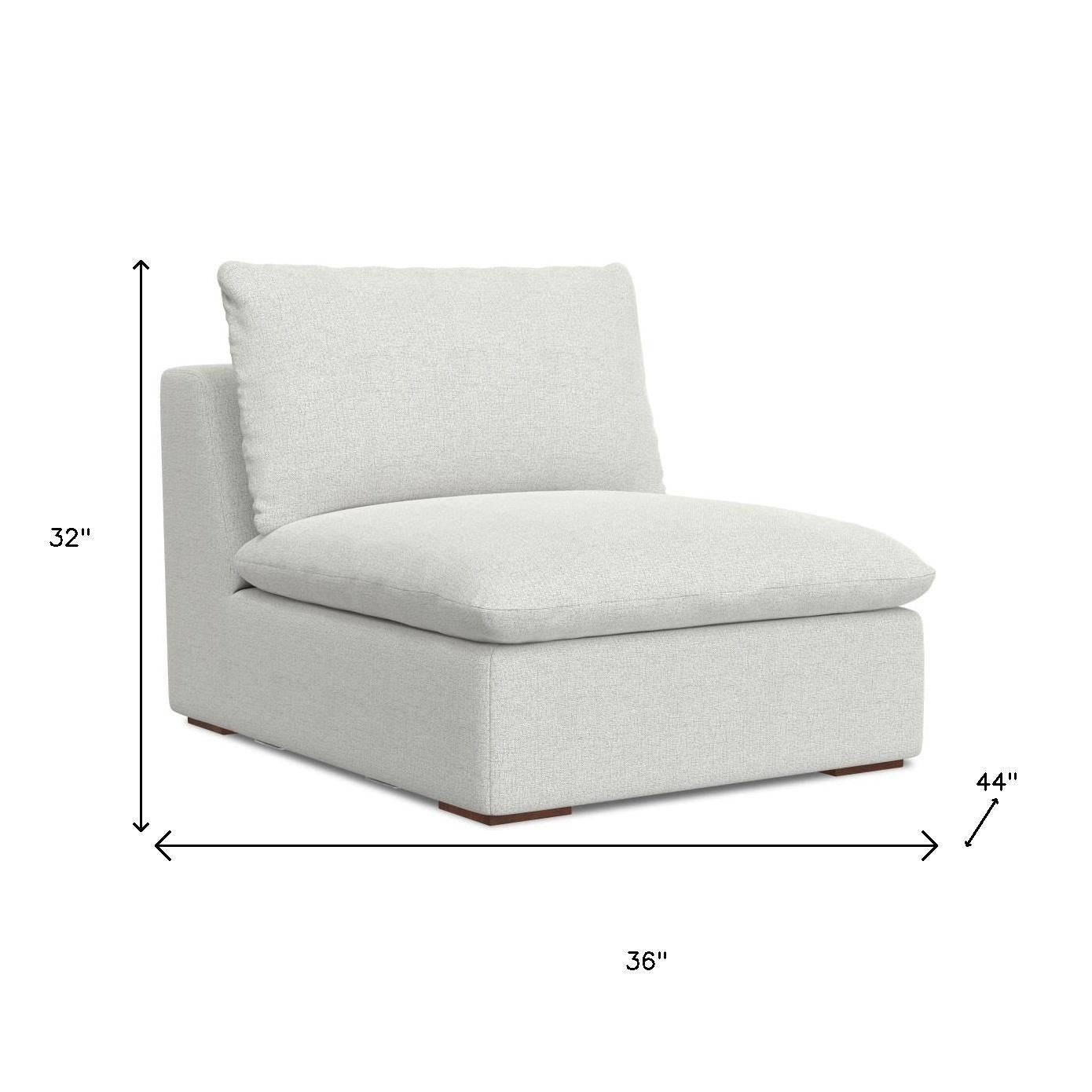 36" Gray and Brown Fabric Arm Chair