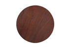 22" Brown Wood Round Pedestal End Table
