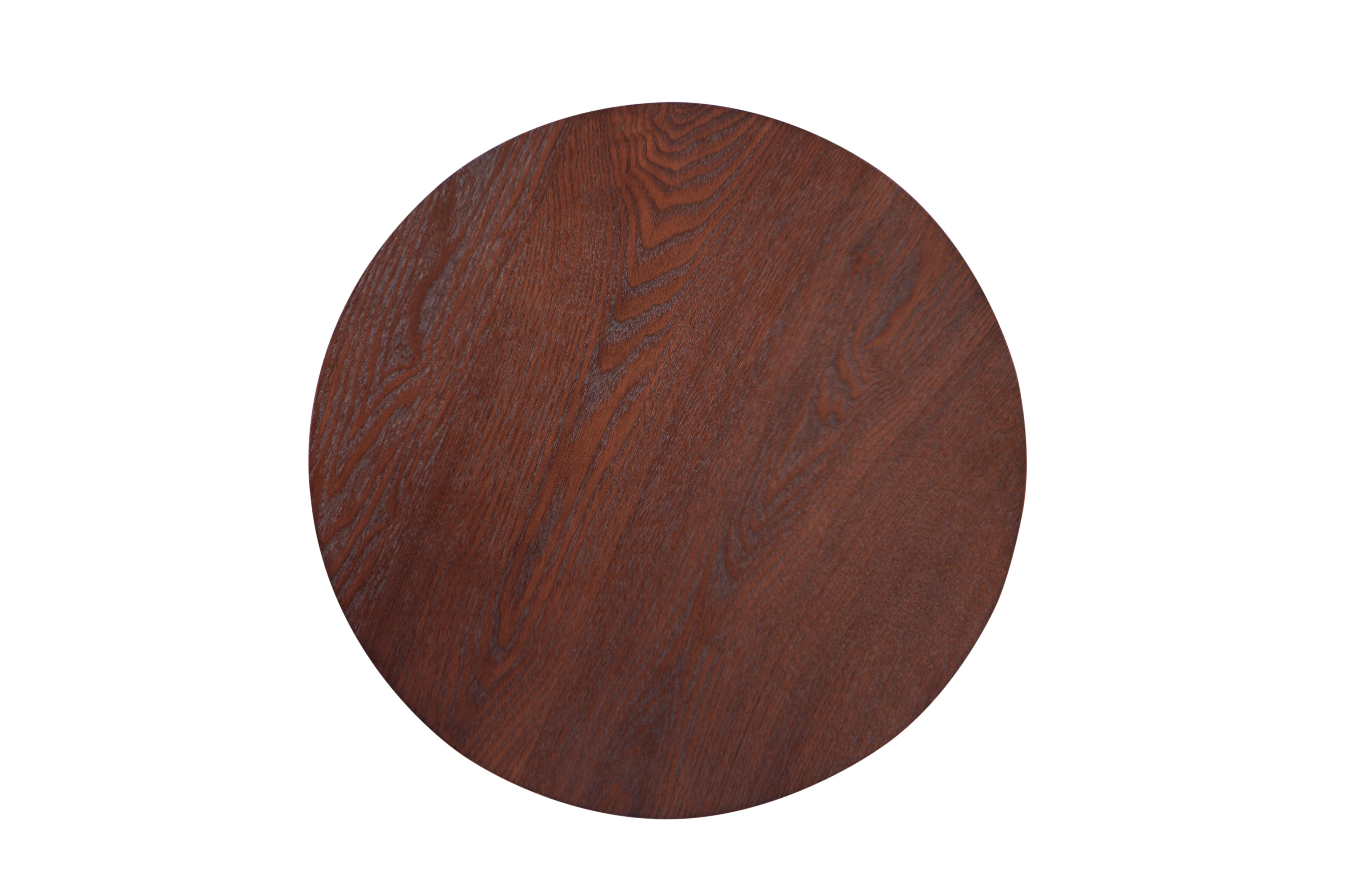 22" Brown Wood Round Pedestal End Table