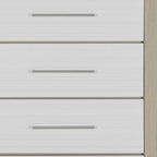 31" Natural And White Wood Four Drawer Dresser