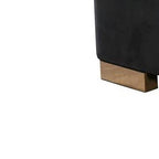 Black Velvet U Shaped Three Piece Sofa and Chaise Sectional With Toss Pillows