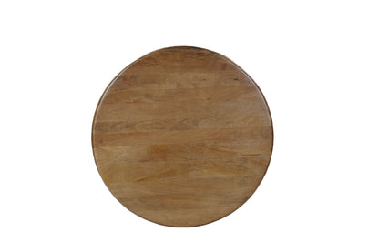 48" Natural Solid Wood Pedestal Base Round Top Dining Table