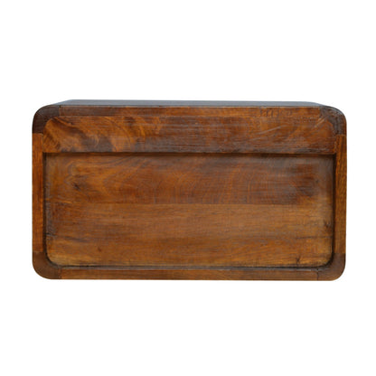 18" Chestnut Solid Wood One Drawer Floating Nightstand