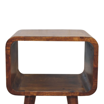 20" Chestnut Solid Wood Open Nightstand