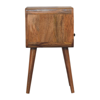 22" Oak Solid Wood Square One Drawer Nightstand