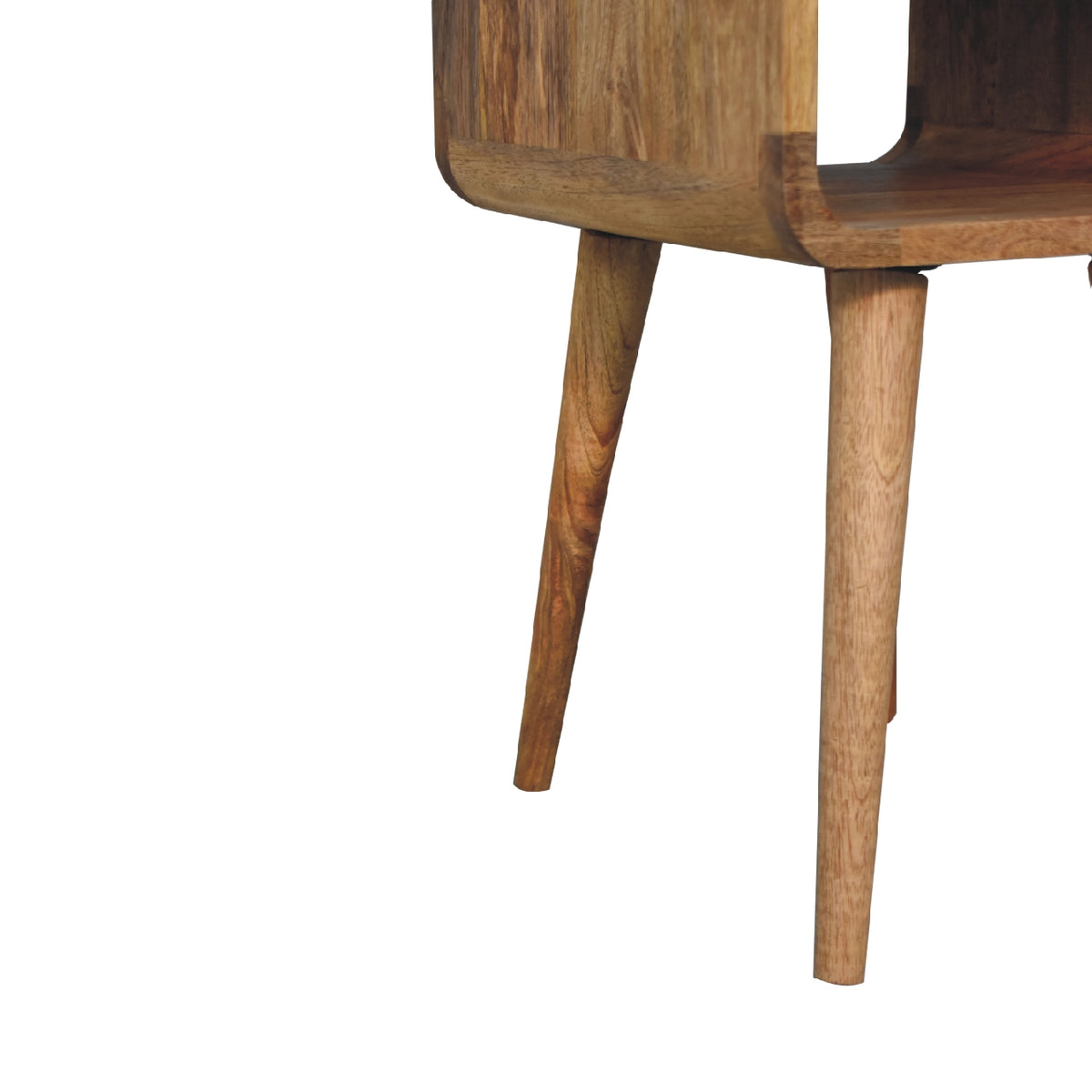 22" Oak Solid Wood Square One Drawer Nightstand
