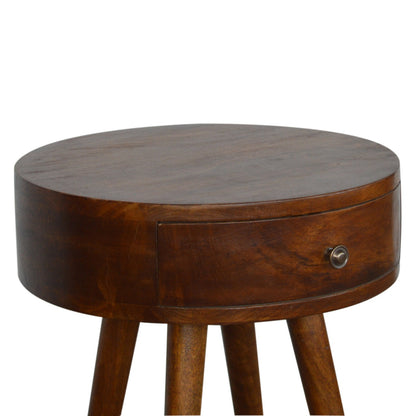 22" Chestnut Solid Wood One Drawer Nightstand