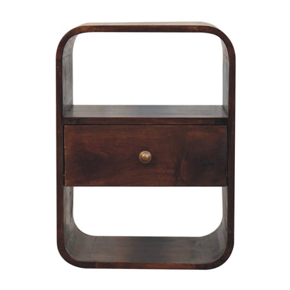 22" Chestnut Solid Wood One Drawer Nightstand