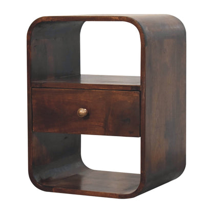 22" Chestnut Solid Wood One Drawer Nightstand