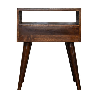 22" Chestnut Solid Wood One Drawer Nightstand