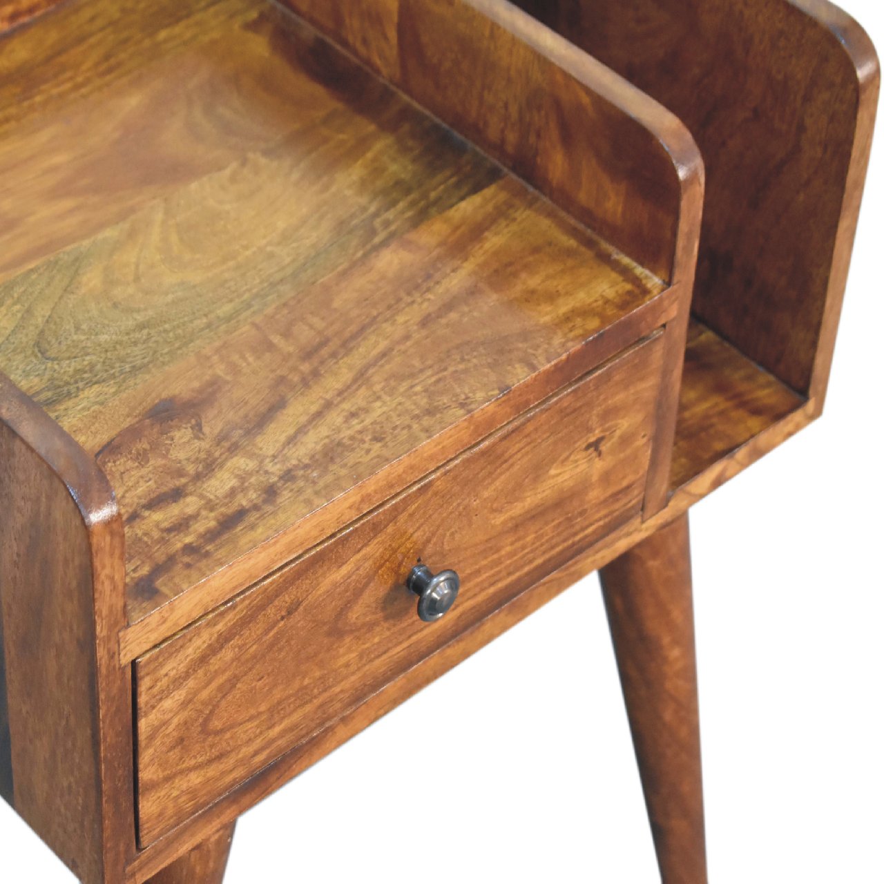 22" Chestnut Solid Wood One Drawer Nightstand