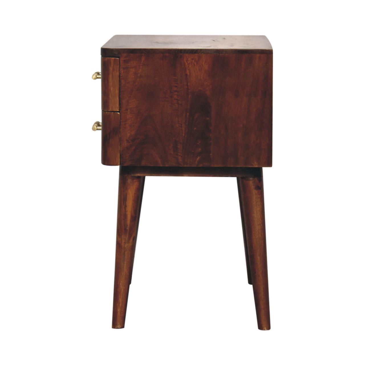 23" Chestnut Solid Wood Two Drawer Nightstand