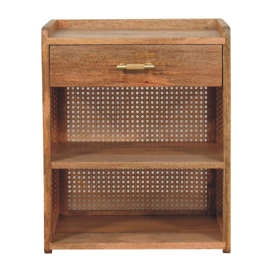 23" Oak Solid Wood One Drawer Nightstand