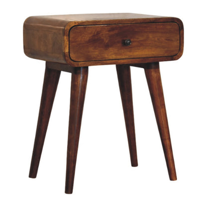 22" Chestnut Solid Wood One Drawer Nightstand