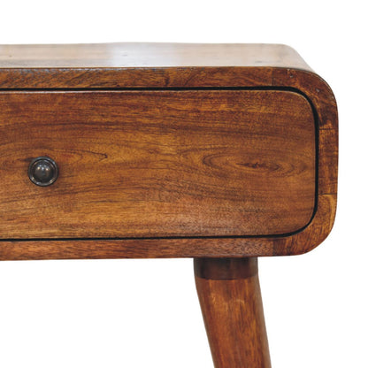 22" Chestnut Solid Wood One Drawer Nightstand