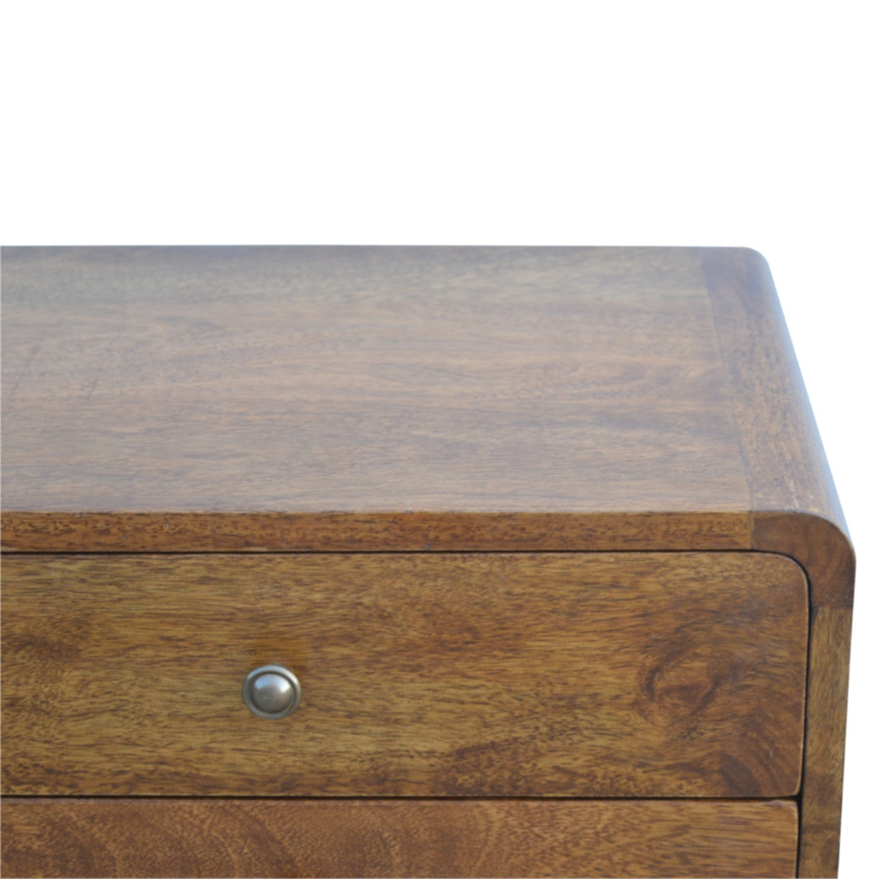 20" Chestnut Solid Wood Two Drawer Nightstand