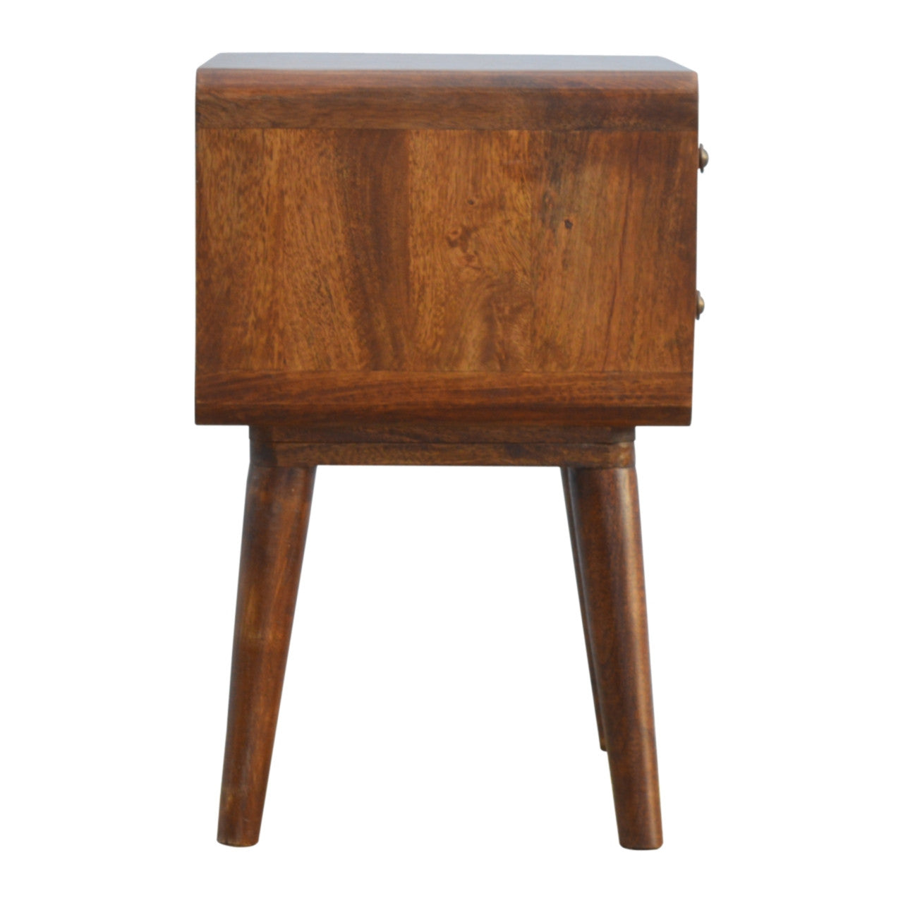 20" Chestnut Solid Wood Two Drawer Nightstand