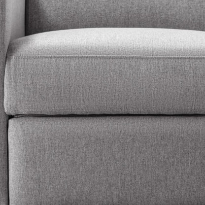 26" Gray Tufted Linen Gliding Swivel Manual Rocker Recliner