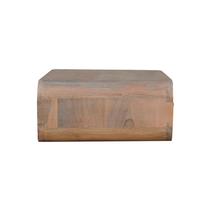 20" Brown Solid Wood One Drawer Floating Nightstand