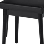 35" Black Wood Mirrored Vanity Table