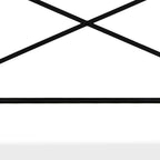 41" Black Natural And White Wood and Iron Vanity Table With Mirror And Lights