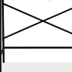 41" Black Natural And White Wood and Iron Vanity Table With Mirror And Lights