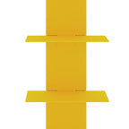 38" Yellow Metal Six Shelf Modern Tower Bookcase