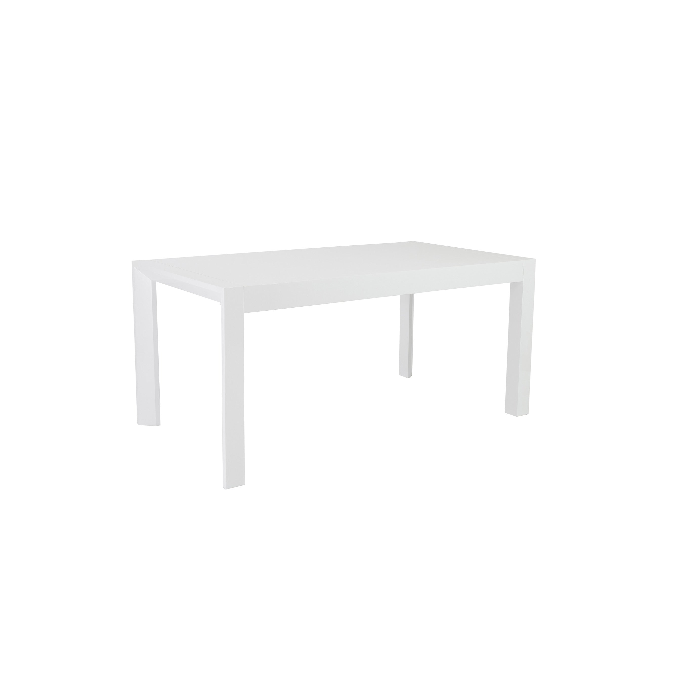 63" White Wood Dining Table