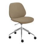 Taupe and Silver Adjustable Height Swivel Rolling Office Chair