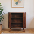 39" Chestnut Solid Wood Three Tier Bookcase