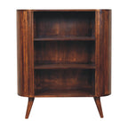 39" Chestnut Solid Wood Three Tier Bookcase