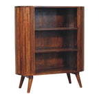 39" Chestnut Solid Wood Three Tier Bookcase