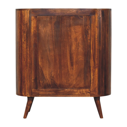 39" Chestnut Solid Wood Three Tier Bookcase